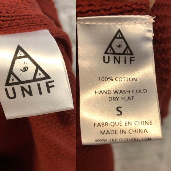 NWOT UNIF x UO Waffle Knit Red Side ZIP Tunic Top - Picture 8 of 8